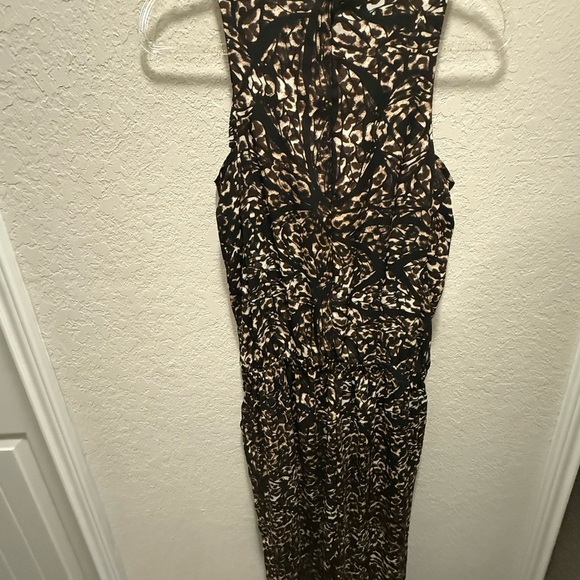 Kardashian Kollection Black and Brown Animal Print Jumpsuit Sz XS - Picture 3 of 10